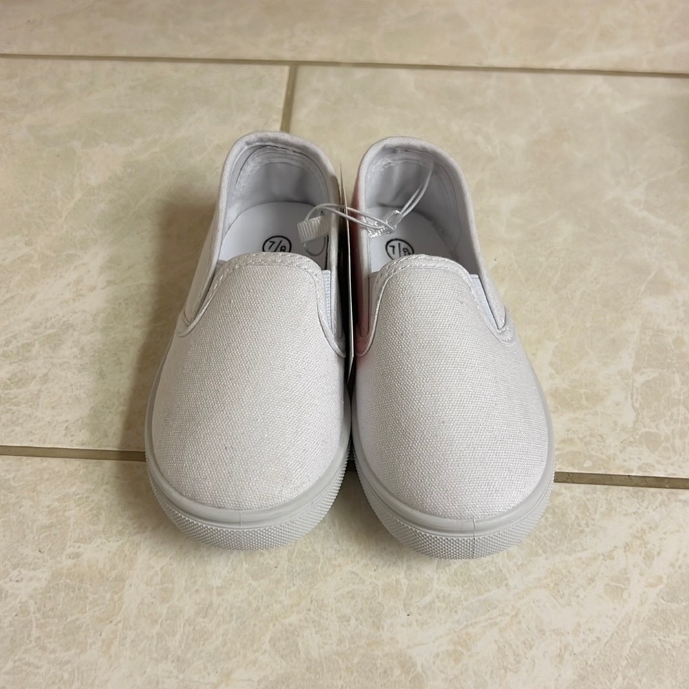 Hobby Lobby - Plain White Slip On Sneakers - Size 7/8 toddler